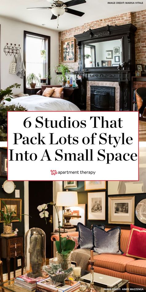 Maximalist Decor Small Spaces, Maximalist Living Room, Small Space Inspiration, Small Space Hacks, Tiny Studio Apartments, Studio Apartment Divider, Colorful Apartment, Space Apartments, Apartment Decoration