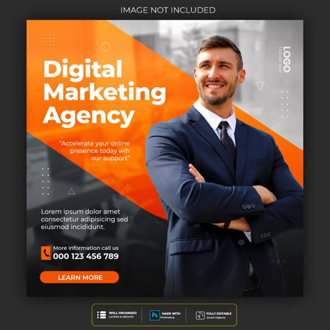 Contact for “Professional Design Service” +923411299279 (whatsapp) Creative concept social media instagram post for digital marketing promotion template Contact For #freepik #creative #business #digital #marketing #agency #social #media #banner #post #template Smma Agency Template, Creative Agency Social Media Post, Corporate Social Media Post, Desain Merek, Marketing Banner, Corporate Social Media, Profile Banner, Social Media Branding Design, Digital Marketing Design