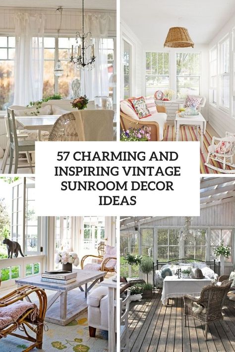 charming and inspiring vintage sunroom decor ideas cover Shabby Chic Sunroom Decorating Ideas, Antique Sunroom Ideas, Bedroom Sunroom Ideas, Sunroom Curtains Ideas, Country Sunroom Ideas, Sunroom Furniture Placement, Sunroom Designs Cozy, Small Sunroom Ideas Bohemian, Interior Design Sunroom