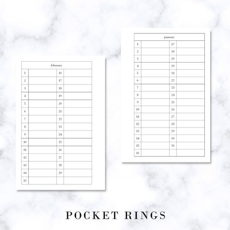 Free Pocket Planner Printables, Pocket Rings Planner, Pocket Planner Inserts, Planner For Moms, Free Planner Inserts, Planners Printables, Personal Planner Inserts, Planner Minimal, Ring Planner