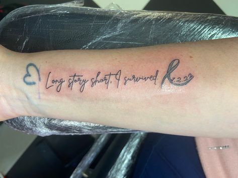 Brain Tumour Survivor Tattoo, Survivor Tattoo, Brain Tumour, Word Tattoos, Neck Tattoo, Body Tattoos, Nails Nails, Tattoos And Piercings, Infinity Tattoo