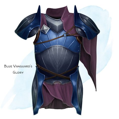 The Griffon's Saddlebag on Instagram: “🛡 𝗡𝗲𝘄 𝗶𝘁𝗲𝗺! Blue Vanguard’s Glory Armor (medium or heavy, but not hide), very rare (requires attunement by a creature with a Constitution…” The Griffon's Saddlebag, Griffon's Saddlebag, Medium Armor, Magic Armor, D D Items, Dnd Dragons, Dnd 5e Homebrew, Heroic Fantasy, Arm Armor