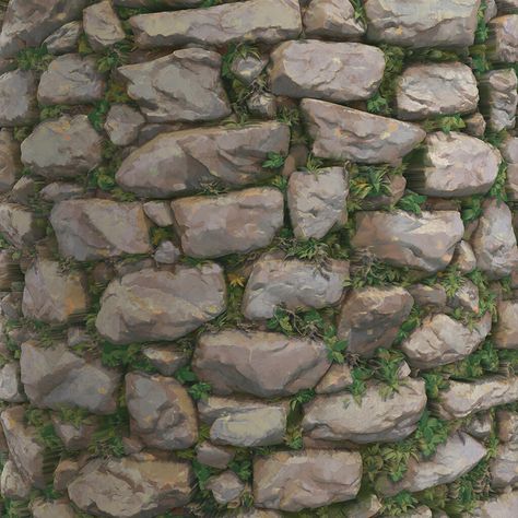 Stone Wall Art Ideas, Old Stone Wall Texture, Medieval Stone Wall, Stone Wall Illustration, Walt Stone, Stone Wall Color, Stone Wall Drawing, Stone Wall Painting, Stone Texture Wall