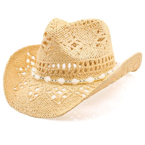 PRICES MAY VARY. Material:This cowboy/cowgirl hat is made of high-quality 100% natural straw material,environmentally friendly. Size:L:14.9 inch x W:12.2 inch x H: 5 inch.4 inch deep crown,3.5 inch wide shapeable brim.One size with Elastic Band in side,whether you have a small or large head,these straw cowboy hats are designed to fit comfortable for women and men. With adjustable hatband for a comfortable fit.This cowboy/cowgirl hat won't blown off when it gets windy.Enjoy a comfortable,snug fit Cow Boy Hats, Coastal Cowgirl Hat, Cute Cowboy Hat, Cowboy Hats For Women, Coastal Cowgirl Outfit, Straw Cowboy Hats, Cowgirl Hats Western, Straw Cowgirl Hat, Almond Coffee