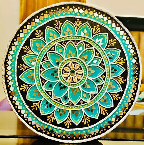 Handmade wall hanging based on #lippanart DM for details @diy_artisan #crafts #handmade #art #diy #craft #crafting #love #creative… | Instagram Wall Painting Hanging Ideas, Mandala Art Home Decor, Modern Lippan Art, Lipin Art, Lippan Artwork, Lippon Art, Mdf Art, Mirror Canvas Art, Lipan Art