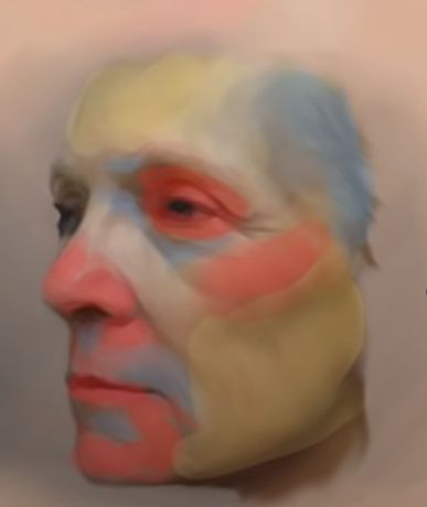 face color zones from cowsmanaut youtube video Color Zones Of The Body Art, Face Colouring Reference, Face Color Reference, Painting Reference Face, Color Zones Of The Face Art, Colour Zones Face, Cool Tone Drawing, Face Temperature Painting, Coloring Faces Digital