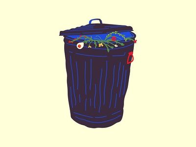 Trash Can Illustration, Can Illustration, Jacob Anderson, Can Flowers, San Rafael, Environment Concept Art, San Luis Obispo, Global Community, Trash Can