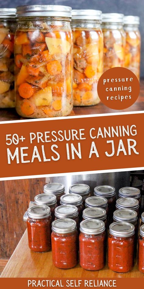 Canning Meals In A Jar, Meals In Jars, Canning Meals, Pressure Canning Meat, Canning Soup Recipes, Meal In A Jar, Canning Meat, Historical Food, Easy Canning