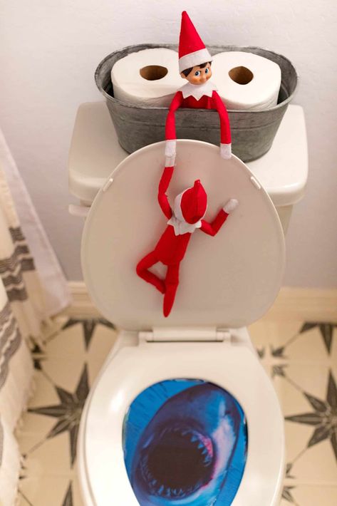 Make a splash with our Elf on the Shelf in a hilarious shark encounter! Grab this free Elf on the Shelf printable and add it to your bathroom antics. More fun toilet humor ideas for Elf.New Elf on the Shelf ideas daily plus free Elf on the Shelf printables. #FrugalCouponLiving #ElfontheShelf Elf On The Shelf Printables, Elf Printables, Christmas Freebie, Awesome Elf On The Shelf Ideas, Xmas Elf, Elf Antics, Christmas Calendar, Elf Ideas, Holiday Printables