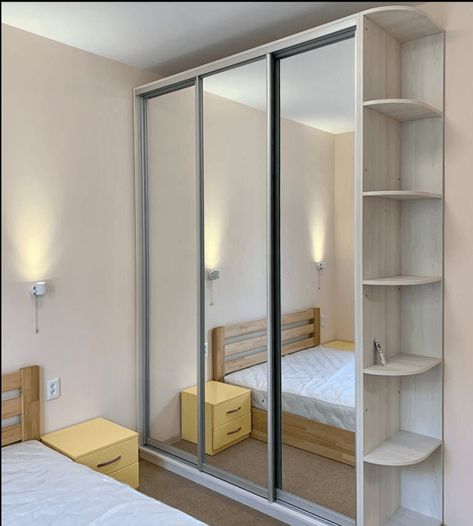 Wardrobe Design Bedroom Sliding, Sliding Wardrobe Design, Mirrored Closet, Mirrored Wardrobe Doors, Sliding Mirror Closet Doors, Sliding Mirror Door, Mirror Bedroom Decor, Closet Mirror, Mirror Closet