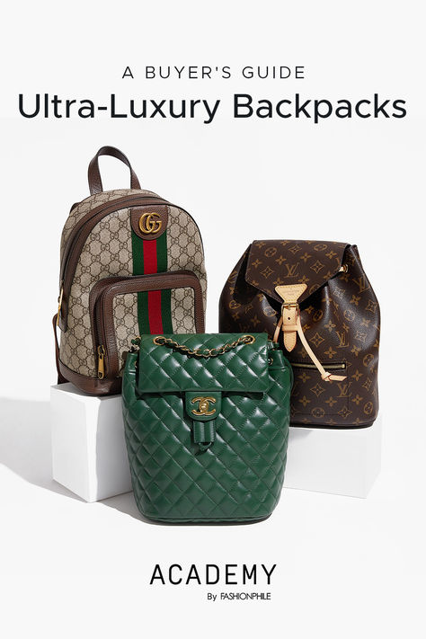 A Buyer’s Guide to Ultra-Luxury Backpacks Luxury Travel Backpack, Luxury Backpack Women, Louis Vuitton Backpack Women, Designer Backpack Purse, Luxury Backpacks, Backpacks Designer, Designer Backpacks For Women, Backpack Aesthetic, Backpack Luxury