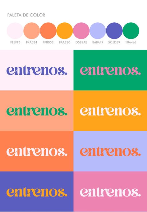 ENTRE NOS - BRANDING - AGO 2021 on Behance Color Palette For Clothing Brand Logo, Vibrant Pastel Aesthetic, Motivating Color Palette, Color Palette For Marketing Agency, Neon Color Branding, Professional Branding Design, Colourful Branding Design, Graphic Design Agency Logo, Marketing Agency Color Palette