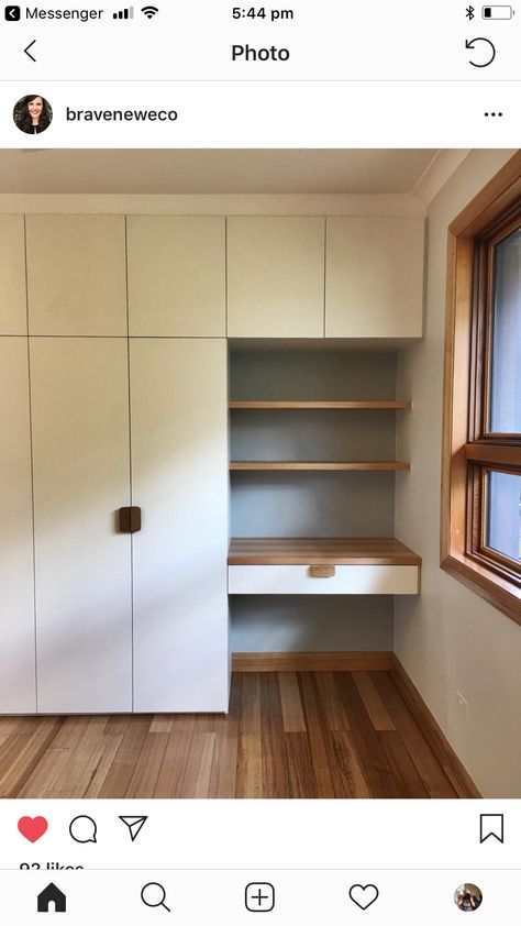 Walk In Closet With Desk Built Ins, Small Vanity Closet, Small Walk In Closet With Desk, Wardrobe And Desk Combo, Wall Panel Behind Bed, Wardrobe With Study Table Design Modern, Dressing Cum Study Table, Wardrobe With Study Table Design, Wardrobe With Desk