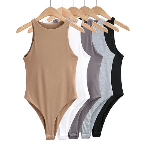 Top Spaghetti Strap, Bodysuit Tops, Tank Bodysuit, Bodysuit Top, Cute Tank Tops, Sleeveless Bodysuit, Clothing Stores, Hipster Fashion, One Piece Bodysuit