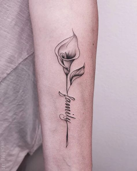 Lily Tattoo Ideas, Calla Lily Tattoo, Lily Flower Tattoo, Lily Tattoo Meaning, Flower Tattoo Meaning, Tiger Lily Tattoos, Water Lily Tattoos, Lillies Tattoo, Lily Tattoo Design