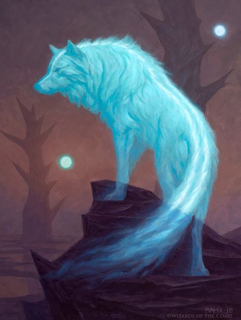 Spirit wolf Chris Rahn, Magic Creatures, Fantasy Wolf, Wolf Spirit Animal, Charcoal Drawings, Wolf Wallpaper, Wolf Love, Wolf Drawing, Canine Art