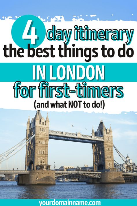 Planning a trip to London England? This 4 day London itinerary has a day-by-day guide with all of the best things to to in London for tourists! A day-by-day plan for your London vacation with exactly what do do in London, where to eat, and where to stay in London. We even include tips on what to pack for London! Visit all of the best sights and photo spots with this trip planner. #London #travel #itinerary Planning A Trip To London And Paris, London Three Day Itinerary, Trip To The Uk, London 1 Day Itinerary, Travelling To London, Travel London Tips, London 7 Day Itinerary, Things To See In London England, Best Time To Visit London