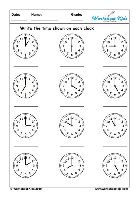 Clock Kindergarten Activities, 1st Grade Telling Time Worksheets, Maths Clock Worksheets, 1sr Grade Math Worksheets, Telling Time Worksheets Free Printable Kindergarten, 2nd Grade Clock Worksheets Free, Clock Time Worksheet, O Clock Activities, O Clock Worksheet