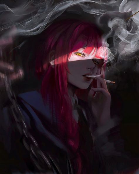 Makima Art (Better Resolution), on ArtStation at https://www.artstation.com/artwork/6NonBO Anime Poses, Red Hair, A Woman, Red, Hair, Anime