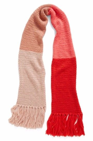 Addi Projects, Sweeping Fringe, Colorblock Scarf, Easy Scarf Knitting Patterns, Circular Knitting Machine, Ribbed Scarf, Color Block Scarf, Knitting Machines, Knitting Tutorials