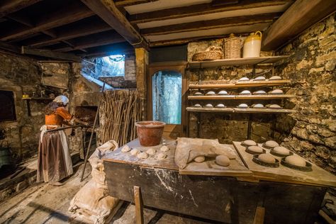 Fantasy Bakery, Bakery Oven, Old Bakery, Rustic Bakery, 19th Century London, Vintage Bakery, Bakery Interior, Bakery Kitchen, Bread Shop