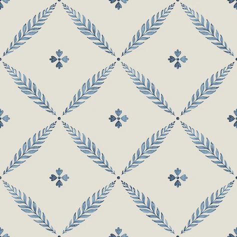 Modern French Nordic Mood from an Eclectic Mix You'll Love - Hello Lovely Galerie Wallpaper, Flower Trellis, Blue And White Wallpaper, Trellis Wallpaper, W Wallpaper, Trellis Design, Trellis Pattern, Luxury Wallpaper, Luminaire Design