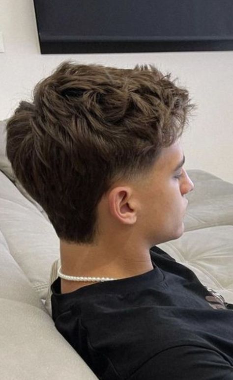 Fancy Men Hairstyles, Short Wavy Haircuts Men Fade, Athletic Mullet, Man Haircut 2022, Wavy Hair Cuts Men, Haircut 2022 Men, Men Haircut 2022, Short Hair Mullet Men, Taper Homme