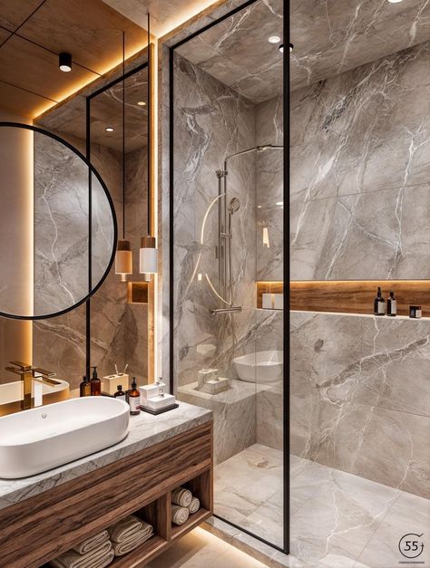 #bathroomdesign #home #luxury #bedroomdecor #kitchendesign #interiør Bathroom Niche Design, Niche Lighting, Bathroom Niche, Bathroom Stand, Small Bathroom Layout, Shower Lighting, Bathroom Accents, Best Bathroom Designs, Shower Niche