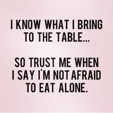 <strong>You'd rather eat alone than have him be disrespect what you do.</strong> 21st Quotes, Single Quotes, Top Quotes, Life Quotes Love, Mom Quotes, Empowering Quotes, Meaningful Quotes, Woman Quotes, The Words