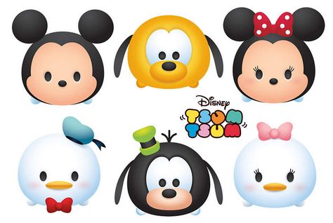 Disney Tsum Tsum Characters, Tsum Tsum Mickey Mouse, Disney Stickers Printables, Tsum Tsum Party, Tsum Tsum Mickey, Disney Wall Decals, Easy Disney Drawings, Disney Decals, Kawaii Disney