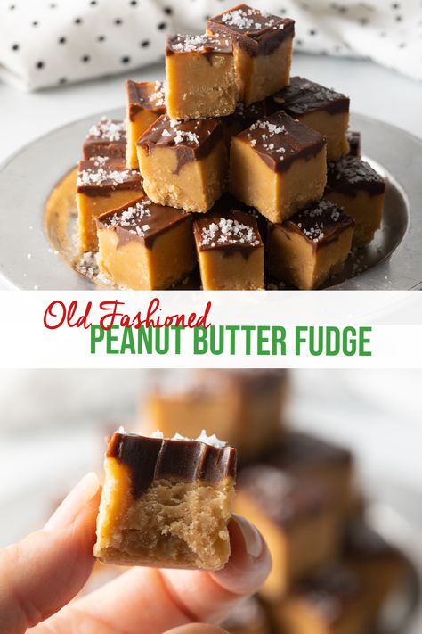 The Best Peanut Butter Candy (Old Fashioned Fudge) - This classic recipe makes the most soft and delicious old fashioned peanut butter fudge, with or without a chocolate fudge swirl on top. It takes a quick and easy 15 minutes to make for a delightful dessert or anytime treat! | A Spicy Perspective Peanut Butter Fudge With Chocolate Top, Old Fashioned Chocolate Peanut Butter Fudge, Dark Chocolate Peanut Butter Fudge, Chocolate Peanut Butter Fudge Easy, Chocolate And Peanut Butter Fudge, Old Fashioned Peanut Butter Fudge, Chocolate Peanut Butter Fudge Recipe, Peanut Butter Cup Fudge, Best Peanut Butter Fudge