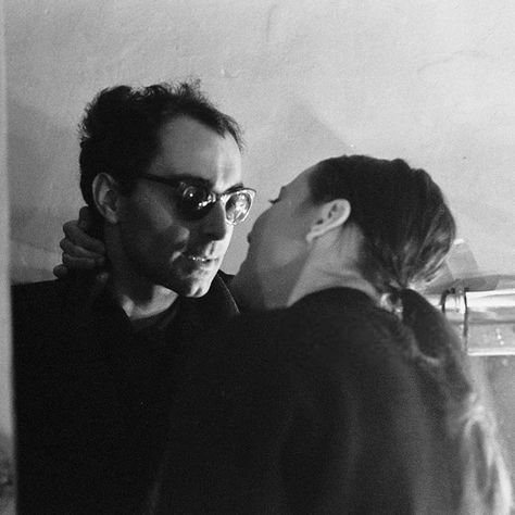 Anna Karina and Jean-Luc Godard photographed by Jack Garofalo, 1963 Maria Schneider, Film Shots, Only Lovers Left Alive, French New Wave, Lucet, Anna Karina, Jean Luc Godard, French Cinema, Love French