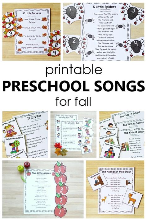 Preschool Songs for Fall - Fantastic Fun & Learning Preschool Circle Time Songs, Fun Songs To Sing, Preschool Theme Activities, Harvest Songs, Movement Songs, Fall Lesson Plans, Circle Time Songs, Preschool Fall, Youtube Songs