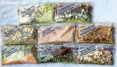 Dry Soup Mixes, Nutritious Soups, Dry Soup Mix Recipes, Soup Seasoning, Survival Food Kits, Freeze Dried Meat, Best Survival Food, Dry Soup Mix, Homemade Dry Mixes