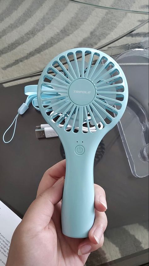 Handheld Fan, Friend Anime, Hand Held Fan, Blue Hand, 18th Birthday, Hand Fan, Baby Blue, Gift Ideas, Purse