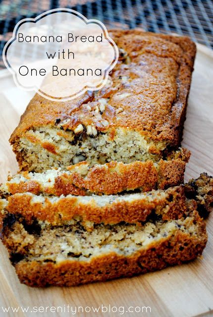 Recipe With One Banana, One Banana Banana Bread, Banana Baking, Paleo Banana Bread, Serenity Now, Make Banana Bread, Cakes Recipes, One Banana, Banana Bread Recipe