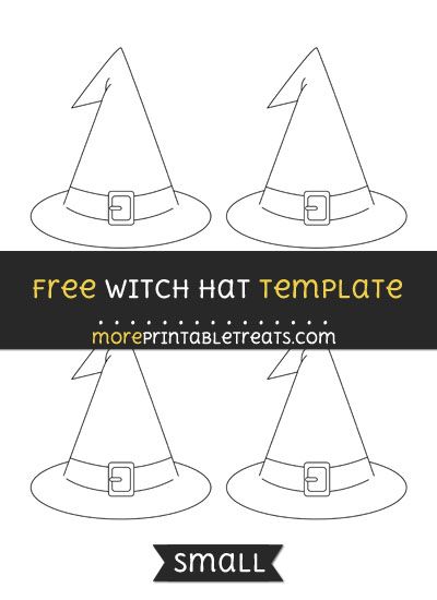 Mini Witch Hats, Witches Hat Preschool Craft, Mini Witch Hat Template, Witch Hat Template Free Printable, Gnome Hat Template, Witch Hat Template, Halloween Hats Diy, Halloween Craft Templates, White Witch Hat