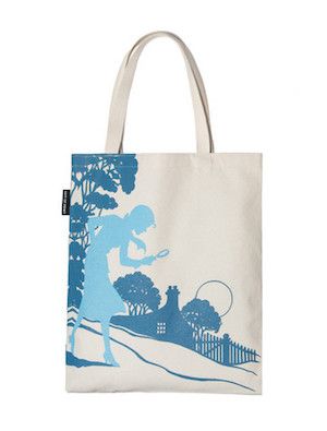 Nancy Drew tote from Book Riot Nancy Drew Party, Canvas Book Bag, Nancy Drew Books, Book Titles, Donate Books, Book Tote Bag, Book Bags, Nancy Drew, Bookish Gifts