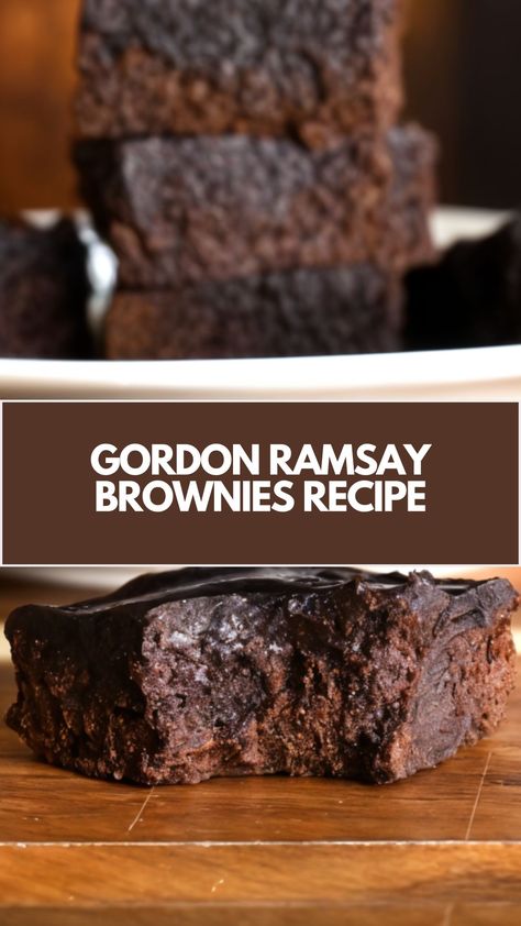 This easy Gordon Ramsay brownie recipe is the perfect treat for any chocolate lover. Rich, fudgy, and topped with a creamy frosting, these brownies are simple to make using common ingredients. Whether you’re in the mood for a quick dessert or a delicious indulgence, this recipe will satisfy every craving! Chewy Brownies Recipe, Gordon Ramsey Recipes, Gordon Ramsay Recipes, Brownie Desserts Recipes, Gordon Ramsay Recipe, Fudgy Brownie Recipe, Creamy Frosting, Chewy Brownies, Brownie Desserts