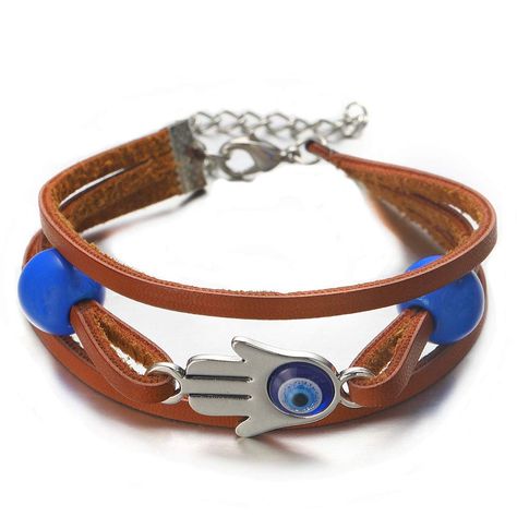 PRICES MAY VARY. Adjustable Chain: The length of the bracelet can be adjusted, providing convenience for most men and women to wear. Unique Design: A Leather Evil Eye Bracelet worn by women can help you ward off Evil spirits and avoid bad luck.Amulet bracelets and fashion accessories add a touch of style to your look. High Quality Materials.: Charm Bracelet Gender: Women, Men Metal Types: Zinc Alloy,Silver Plated Multipurpose: Perfectly fit for you to attend any special occasions, such as dinner Ellie Tlou Bracelet, Ellie Bracelet The Last Of Us, The Last Of Us Jewelry, Ellie Bracelet, Bracelet Materials, Evil Eye Hamsa, Bracelets Leather, Hamsa Bracelet, Bad Luck