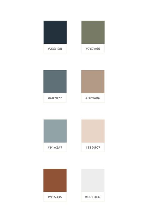 Earthy color palette featuring natural colors--blue, green, brown, beige, and light grey. Beautiful neutral color scheme for elegant, upscale branding Blue Green And Brown Bedroom, Earth Tone Neutral Color Palette, Blue Green Beige Aesthetic, Navy And Neutral Color Palette, Light Brown Color Scheme, Light Blue Grey Color Palette, Light Blue Neutral Color Palette, Blue Green Brown White Color Palette, Neutral Natural Color Palette