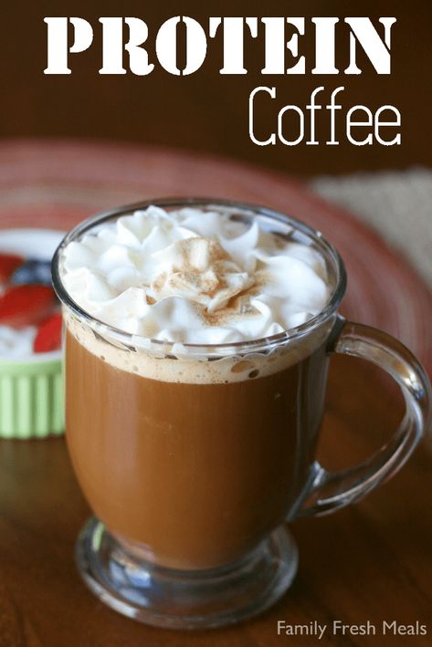 Protein Coffee - FamilyFreshMeals.com Protein Powder Coffee, Pumpkin Protein Pancakes, Whey Protein Recipes, Keto Smoothie Recipes, Protein Coffee, Enjoy Your Coffee, Homemade Pantry, Fresh Meals, Family Fresh Meals