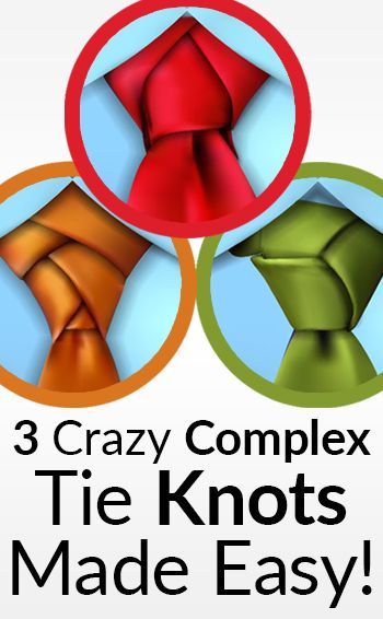 3-Crazy-Complex-Tie-Knots-Made-Easy Different Tie Knots, Cool Tie Knots, Tie Knots Men, Simpul Dasi, Tie Knot Styles, Tie A Necktie, Nyttige Tips, Knot Tutorial, Neck Tie Knots