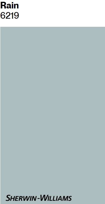 Sherwin-Williams Rain paint color swatch 6219. Sherwin Williams Rain Paint, Rain Paint Color Sherwin Williams, Rain Sherwin Williams, Mudroom Paint Color Ideas, Rain Paint Color, Sw Rain, Sherwin Williams Rain, Mudroom Paint, Rainwashed Sherwin Williams