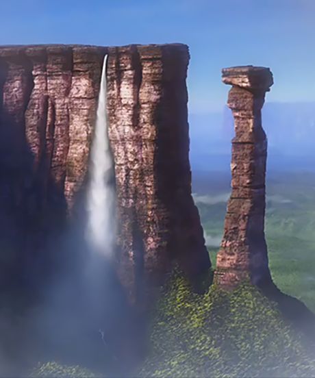 If you're still stumped about where to take your next vacation, look to your favorite Disney films for inspiration. The stories may come from fairytales, but in many cases the locations seen on screen are very, very real — meaning you could pack your bags now and be chilling at Simba or Dory's stomping grounds by next weekend Monte Roraima, Mount Roraima, Paradise Falls, Waterfall Pictures, Movie Locations, Sleeping Beauty Castle, Image Film, Film Disney, Photo Images