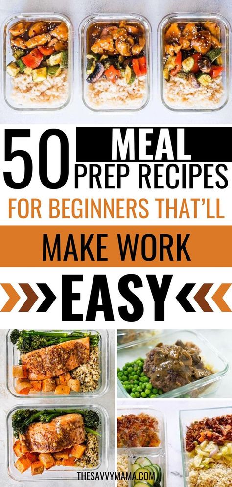 Jumpstart your healthy eating routine with these 50 Meal Prep Recipes for Beginners! Perfect for anyone looking for easy meal prep recipe ideas, this collection features the best low-carb options, from chicken and ground beef to ground turkey and crockpot meals. Whether you're prepping for lunch, dinner, or the week ahead, these freezer-friendly recipes make healthy eating and sticking to your diet simple. Ideal for work easy meals, these dishes will keep you fueled and satisfied. Quick Food Prep Meals, Meal Prep For 5 Days, Meals To Last A Week, Meal Prep For 2 Weeks, 1 Week Healthy Meal Plan Shopping Lists, 10 Minute Meal Prep, Meal Prep For 2 Days, Ww Lunch Prep Ideas, Simple Meal Prep Lunch Ideas