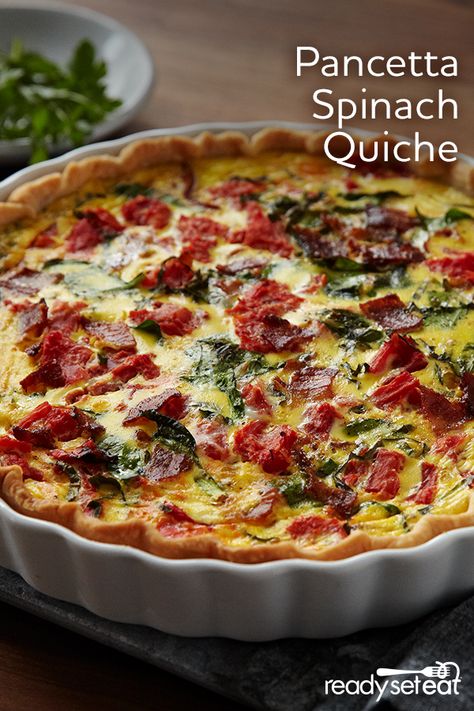 Pancetta Recipes, Ready Set Eat, Spinach Quiche, Quiche Recipes, Paleo Breakfast, Heart Healthy Recipes, Brunch Recipes, Quiche, Breakfast Brunch