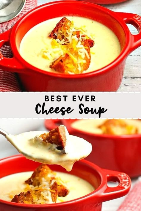 Inspired by the Driskill Hotel’s famous Cheese Soup, this rich and creamy soup recipe is out-of-this world good and is ready in under 30 minutes! This is a MUST TRY! Canadian Cheese Soup, Wisconsin Cheese Soup Recipe, Cheddar Cheese Soup Recipes, Wisconsin Cheese Soup, Popular Soups, Classy Food, Homemade Tomato Soup Recipe, Cheese Soup Recipe, Quick Soup Recipes