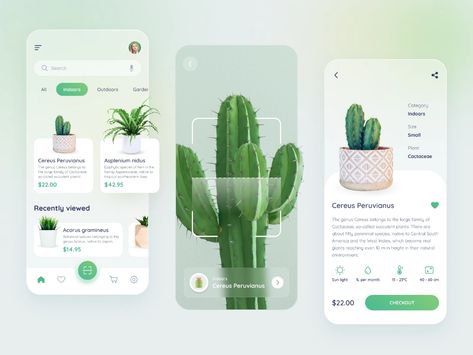 Shop App Design, Ecommerce Ui Design, Moodboard App, Ecommerce Mobile App, Mobile App Ui Design, Ui Design Principles, Plant App, Ui Ux 디자인, App Design Layout