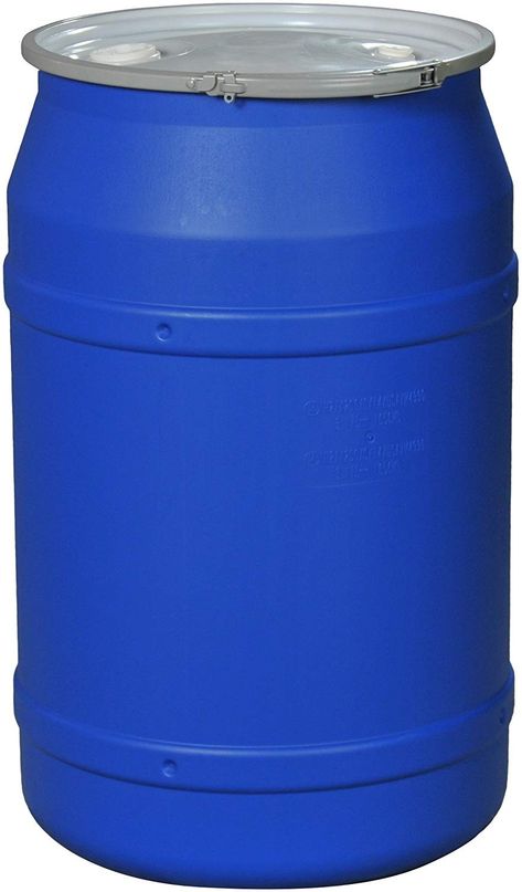 Water and food storage barrels. Water Storage Containers, Shtf Preparedness, Storing Water, Water Barrel, 55 Gallon Drum, Water Storage Tanks, Front Yard Garden Design, 55 Gallon, Emergency Preparation